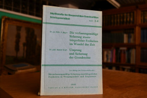 Die verfassungsmäßige Sicherung staatsbürgerlic...