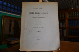 Droit diplomatique et procedure internationale....