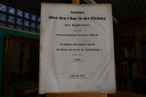 Bemerkungen über den Chor in der Elektra des So...