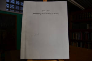 Darstellung des talmudischen Rechts.