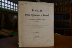 Programm des Königl. Gymnasiums in Rottweil am ...