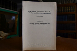 Ist das englische selfgovernment als Grundlage ...