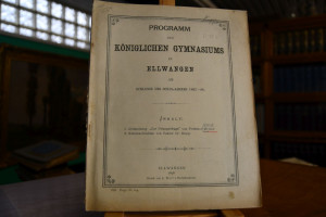 Programm des Königlichen Gymnasiums in Ellwange...