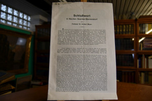 Schlußwort in Sachen Saurma-Sterzendorf.