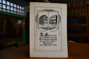 Gedenkblatt zur Erinnerung an die Einsetzung de...