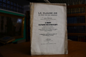 La clause-or au point de vue juridique.