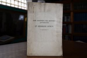 Dem Andenken des Geheimen Justizrates Hermann H...