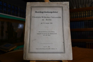 Reichsgründungsfeier der Friedrich-Wilhelms-Uni...
