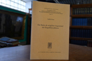 Der Besitz als möglicher Gegenstand der Eingrif...