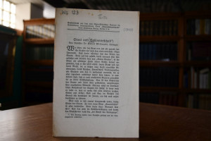 Staat und Volkswirtschaft.