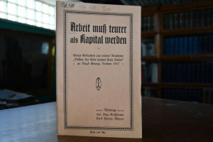 Arbeit muß teurer als Kapital werden. Einige Ge...