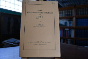 Über verschiedene Bedeutungen von "Idee".