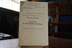 Gutachten des Herrn Professor Max Ernst Mayer i...