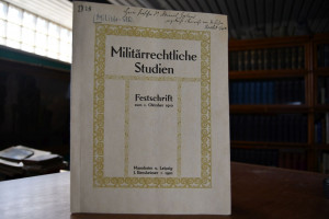 Streiflichter über die Militärstrafrechtspflege...
