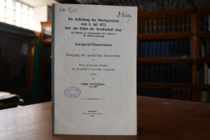 Die Aufhebung des Reichsgesetzes vom 4. Juli 18...