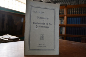 Reichsrecht und Landesrecht in der Jesuitenfrage.