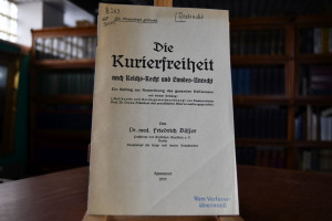 Die Kurierfreiheit nach Reichs-Recht und Landes...