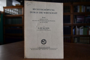 Rechtschöpfung durch die Wirtschaft. Rede gehal...