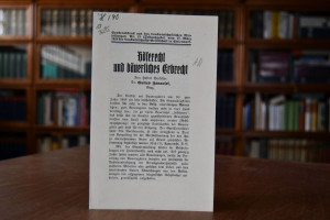 Höferecht und bäuerliches Erbrecht.