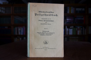 Polizeirecht (Allgemeine Wegepolizei und Verkeh...