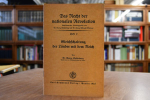 Gleichschaltung der Länder mit dem Reich.