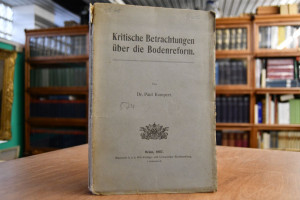 Kritische Betrachtungen über die Bodenreform.