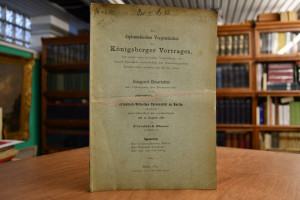 Zur diplomatischen Vorgeschichte des Königsberg...