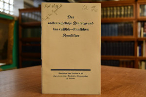 Der völkerrechtliche Hintergrund des russisch-f...