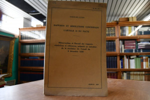 Societe des Nations. Rapports et resolutions co...