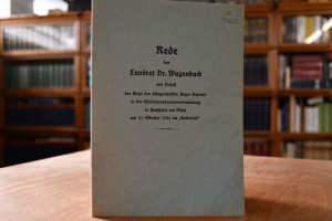 Rede des Landrat Dr. Wagenbach aus Anlaß der Wa...
