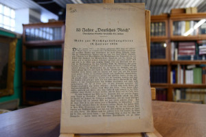 53 Jahre "Deutsches Reich". Rede zur Reichsgrün...