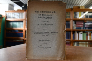 Was unsereiner will, ein Bekenntnis, kein Progr...