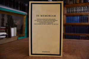 In Memoriam. Gedenkreden für Mitglieder der Rec...