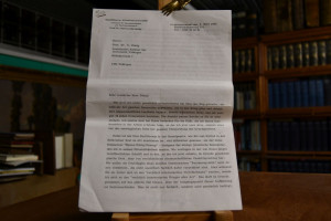 Unterschriebener maschinenschriftlicher Brief v...