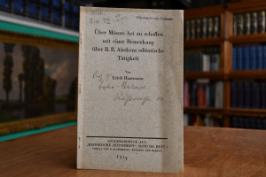 Über Mösers Art zu schaffen mit einer Bemerkung...