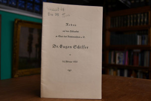 Reden auf dem Festbankett zu Ehren des Reichsmi...