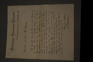 Brief des schwedischen Botanikers, ersten Direk...