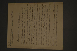 Brief des Botanikers, Lichenologen und Hochschu...