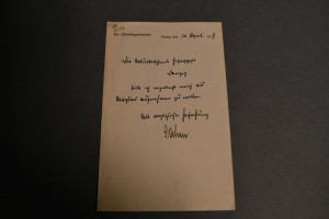 Handschriftlicher Aufnahmeantrag des frisch zum...