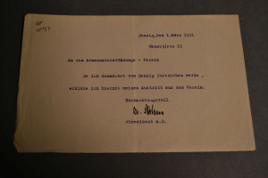 Unterschriebene Austrittserklärung des frisch a...