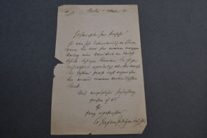 Brief von Otto Eduard Graf von Zedlitz-Trützsch...