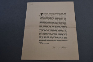 Gedruckte und handschriftlich unterschriebene D...