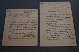 2 Handschriftliche Briefe des Zoologen Otto zur...