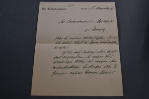 Schreiben des Landeshauptmanns von Westpreußen ...