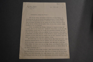 Maschinenschriftlicher Brief des Journalisten u...