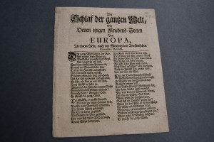 Der Schlaf der gantzen Welt, Bey Denen itzigen ...