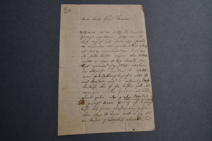 Zweiseitiger handschriftlicher Brief des Kompon...