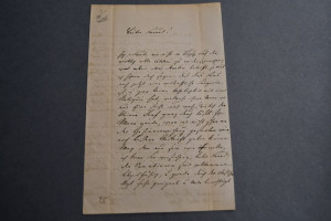 Zweiseitiger handschriftlicher Brief des Kompon...