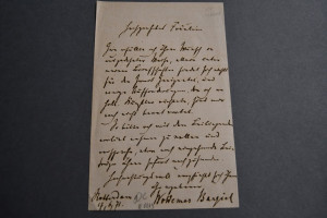 Einseitiger Brief des Komponisten, Sängers und ...