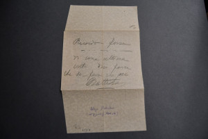 Kurze Bleistiftwidmung des italienischen Opern-...